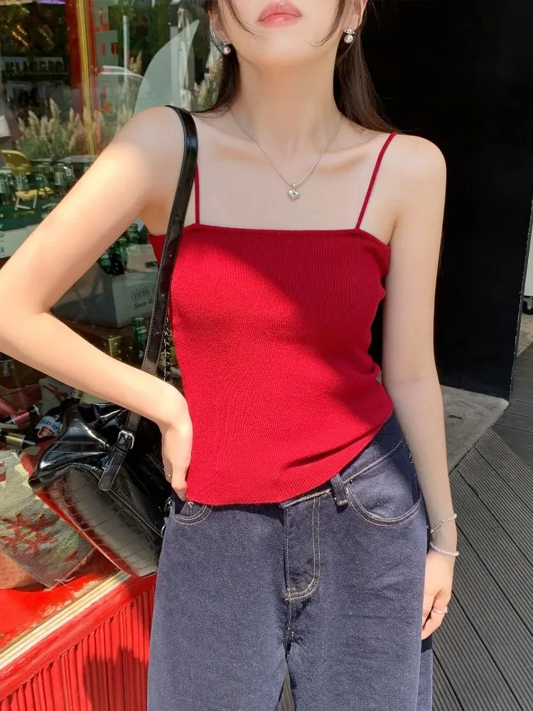 Backless Strap Tank Top Casual Women Halter Crop Tops Summer Sleeveless Camis Slim Solid Short Female Tube Cropped Vest 2026