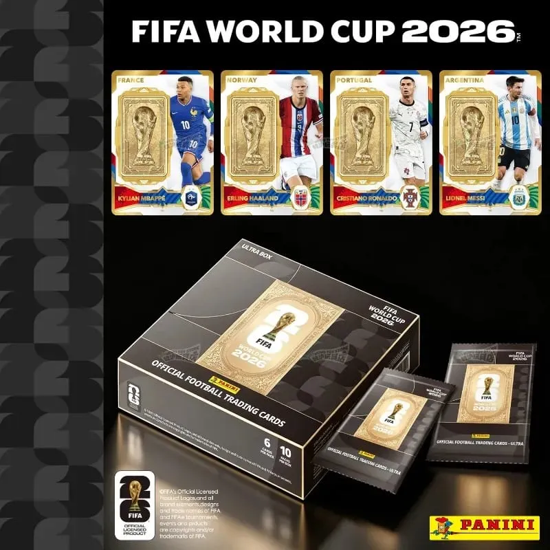 Panini 2026 World Cup Football Collectible Card Messi Cristiano Ronaldo Mercural Merchandise CollectorEdition Card Gift
