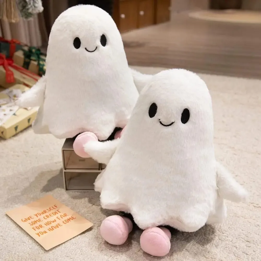 Simulation Little Ghost Interactive Handmade Cartoon Ghost Fluffy Collection Holloween Ghost Pillow Home Decor