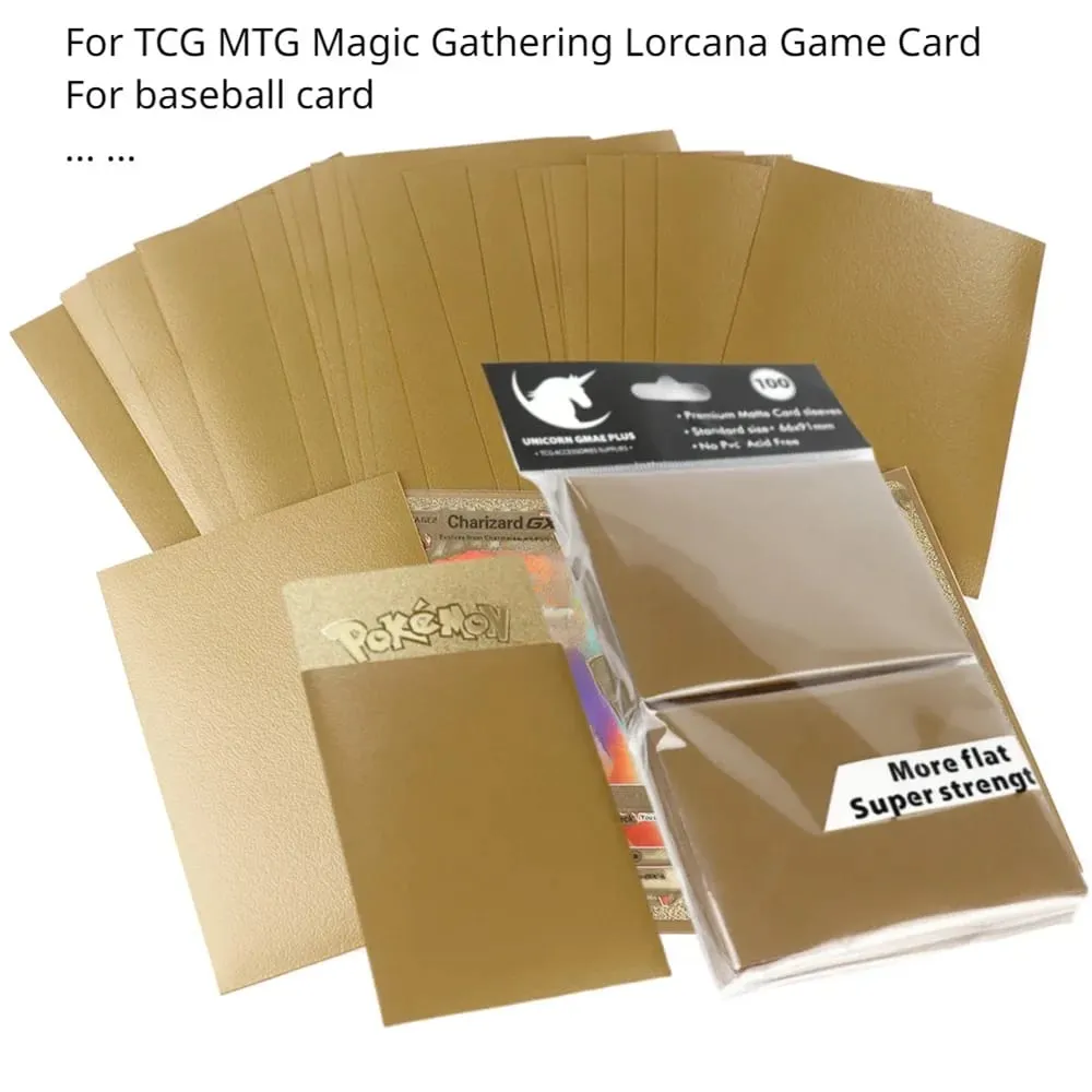 100pcs 2.5"x3.5" Premium Trading Card Sleeves 66x91mm Standard Sized Board Game Cards for MTG Magic Gathering Lorcana Game Card