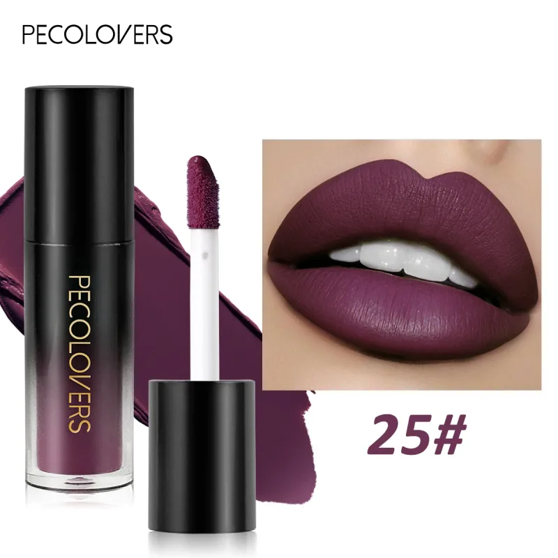 Brilho labial de veludo fosco, múltiplas cores, à prova d'água, de longa duração, copo antiaderente, batom suave para aplicar alta renderização de cores