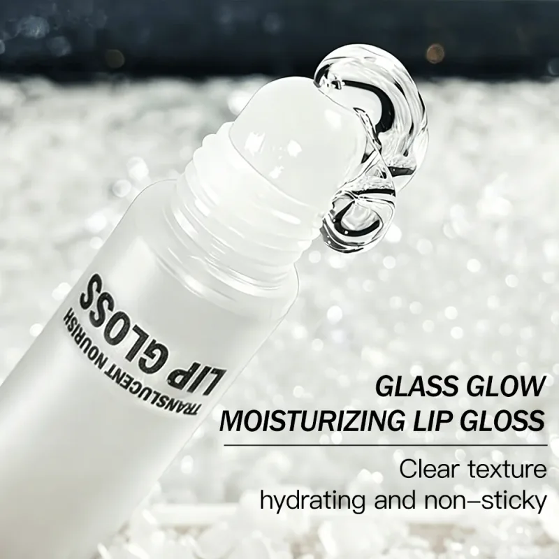 Brillant à lèvres nourrissant clair, baume hydratant pour lèvres sèches, finition brillante en verre longue durée, maquillage pour les lèvres brillant à porter seul