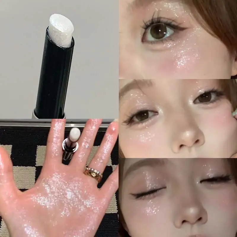 Diamond Pearlescent Glitter Eye Shadow Highlighter Stick Naturally Brightens Eye Makeup Shiny Gloss Eyeshadow Lying Silkworm Pen — image 2