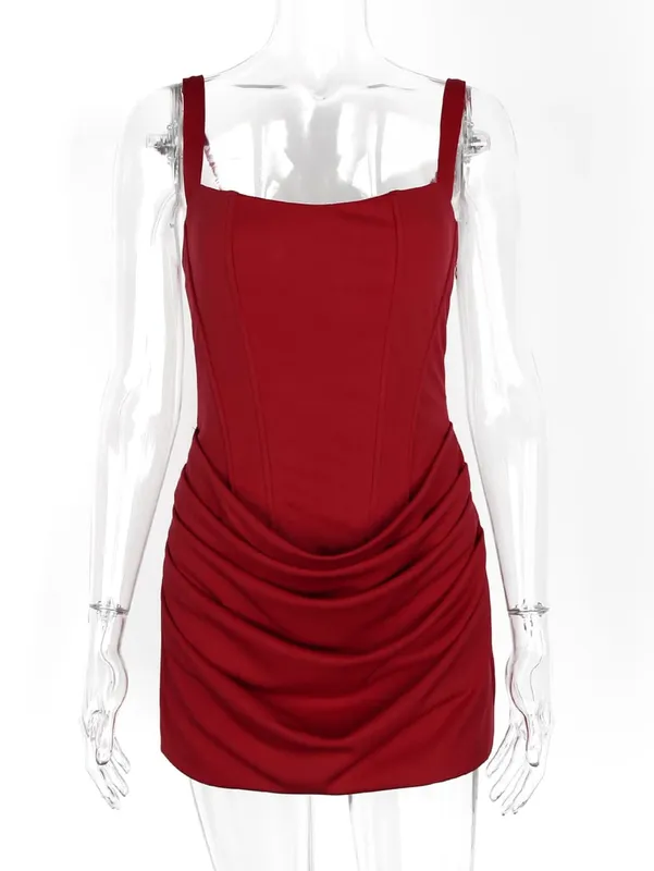 Sexy Backless Slip Folds White Summer Dress Women Elegant Birthday Party Dresses Woman Bodycon Evening Short Dresses Vestidos HL