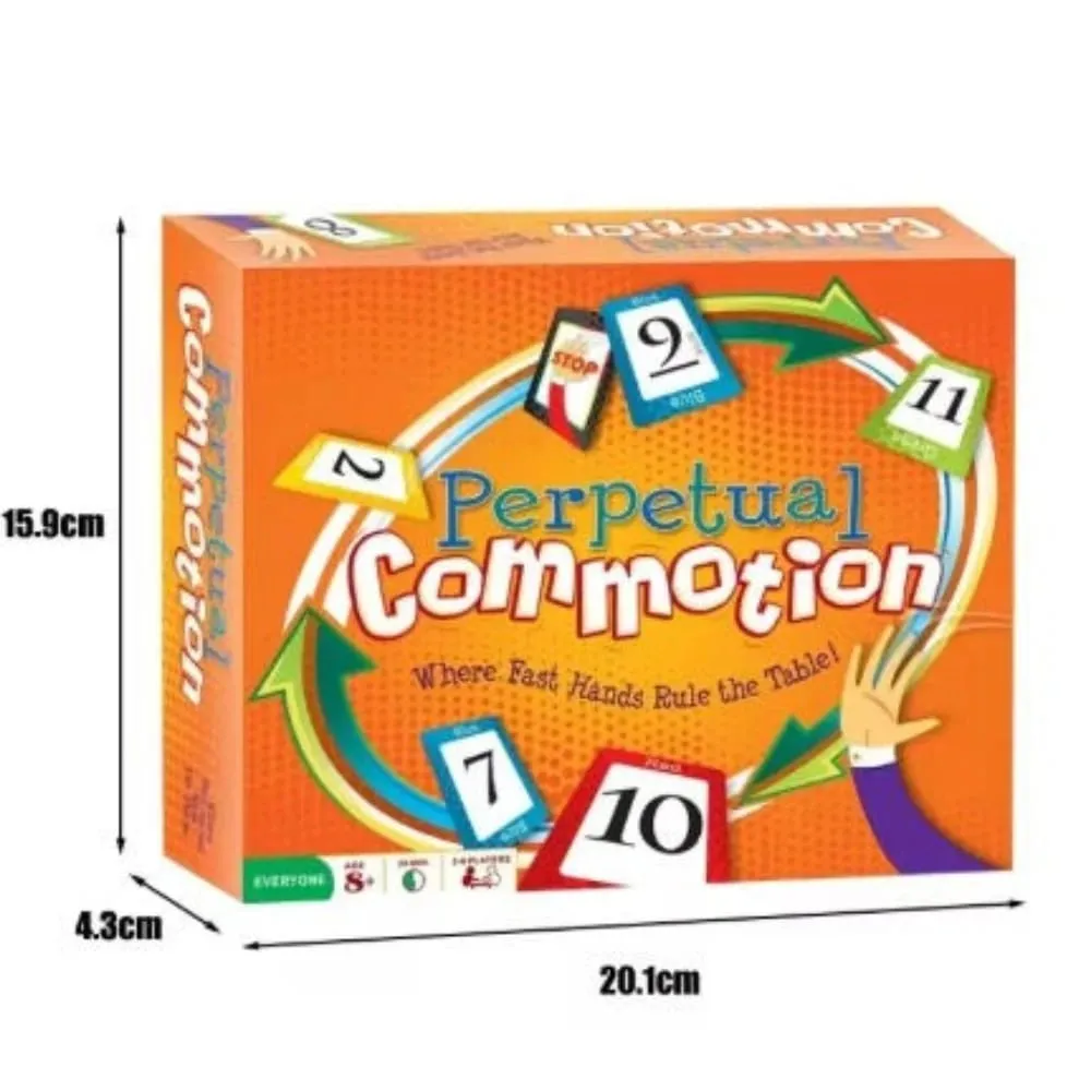 Perpetual Commotion Fast Hands Number Card Game Family Party Strategy Reaction Game English Version 2026 New Model