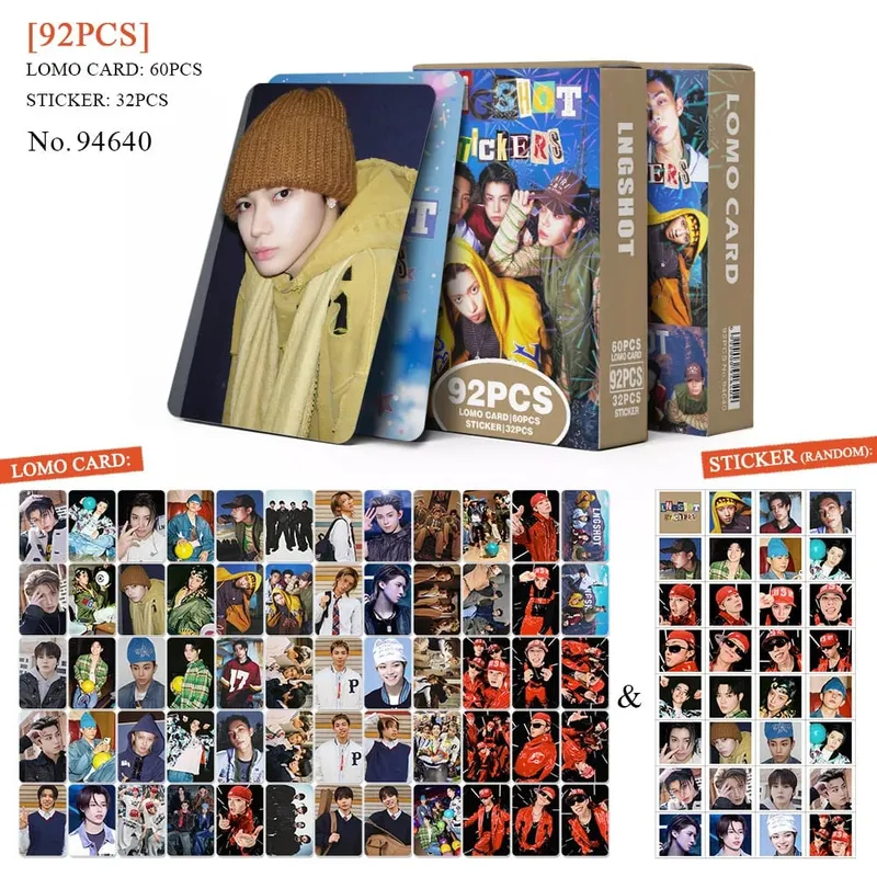 60 uds nuevo álbum LNGSHOT SHOT CALLERS pegatinas para sesiones fotográficas Kpop Merch Lomo juego de tarjetas colección de Fans tarjetas regalos