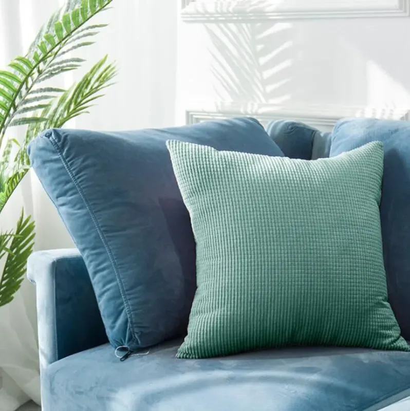 Solid Luxury Square Cushion Cover 30x50/40x40/45x45/50x50cm Soft Decorative Throw Pillow Case for Sofa Car Home