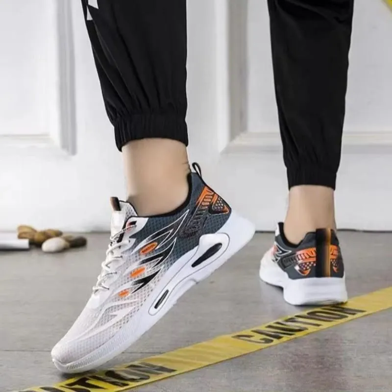 Summer Sneakers for Men Mesh Breathable Running Shoe Lace Up Trend Wear Resistant Platform Shoes Comfortable Soft Sole Men Shoes