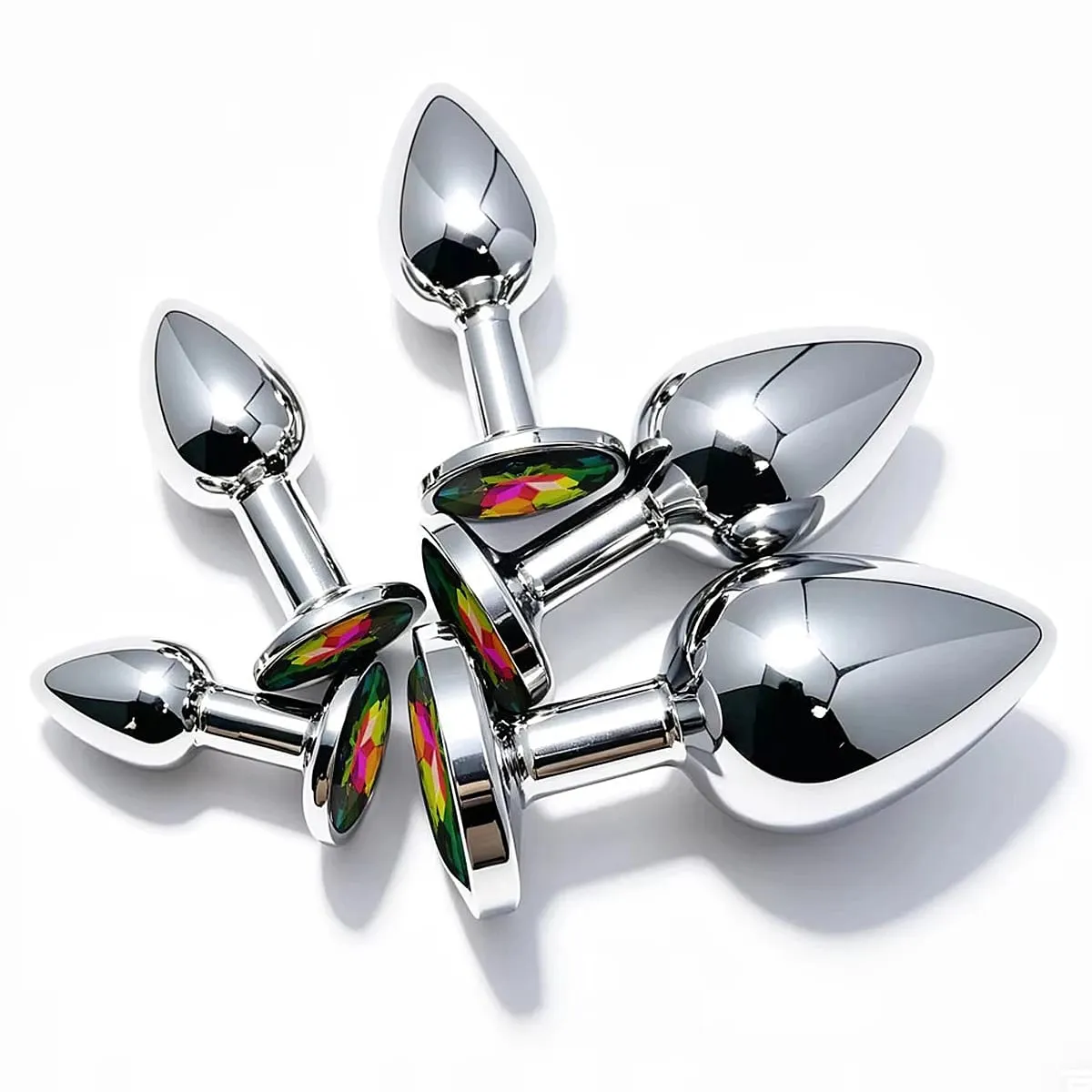 5 Size Metal Anal Plug Butt Plug Sex Toy Butt Toy for Women Men Couples Adult Game Masturbator Anal Diamond Sex Toys