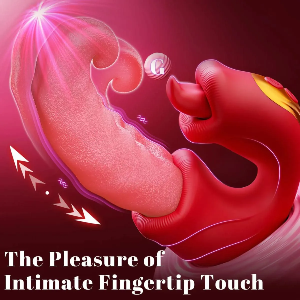 G Spot Vibrator Tongue Toy for Women Female Couples Womens Pleasure 10 Thrusting 10 Licking Vibration Modes Clitoral Stimulation