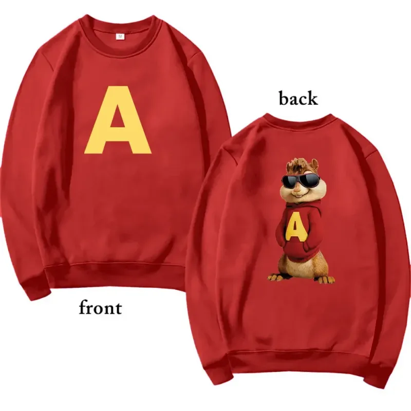 Alvin and The Chipmunks 2026 Fashion Unisex Casual Sportswear Men's Hoody Alvin Chipmunk Halloween Costume Women's Pullover Tops