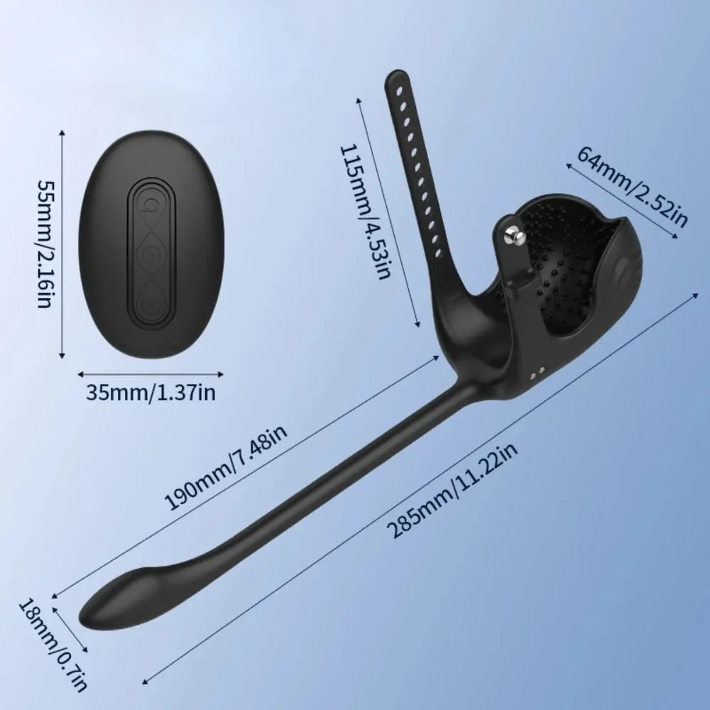 3 in 1 Anal Plug Vibrator Testicle Taint Stimulator Vibrating Cock Ring Remote Control Male Prostate Massager Sex Toy para sa Mag-asawa