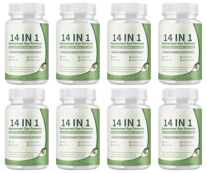 14 in 1 Eye Health Supplement 60 Capsules Contain Astaxanthin Lutein & Zeaxanthin — Relieve Daily Fatigue and Visual Comfort