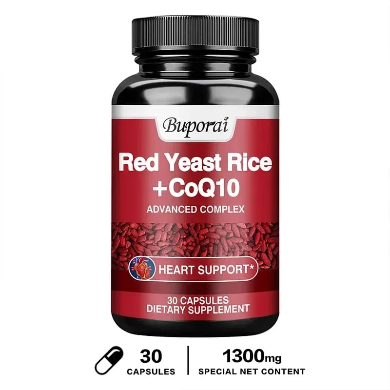 Red Yeast Rice with CoQ10 Supplement - Antioxidant Support for Energy and Heart HealthSupplementsSupplements