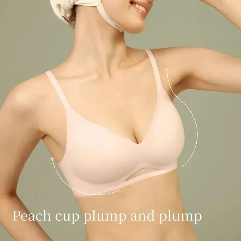 Sady podprsenky pro ženy Sexy dvoudílné spodní prádlo Push Up Bezešvé Bezdrátové Hladké Prodyšné Souprava podprsenky a Kalhotky MX225+N176