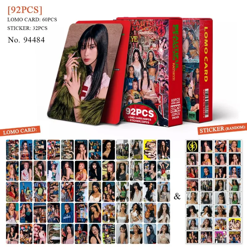 55/127pcs Kpop Idol KATSEYE WILD New Album BEAUTIFULCHAOS Lomo Cards DANIELA HD Printd Photocards Stickers MANON MEGAN Fans Gift
