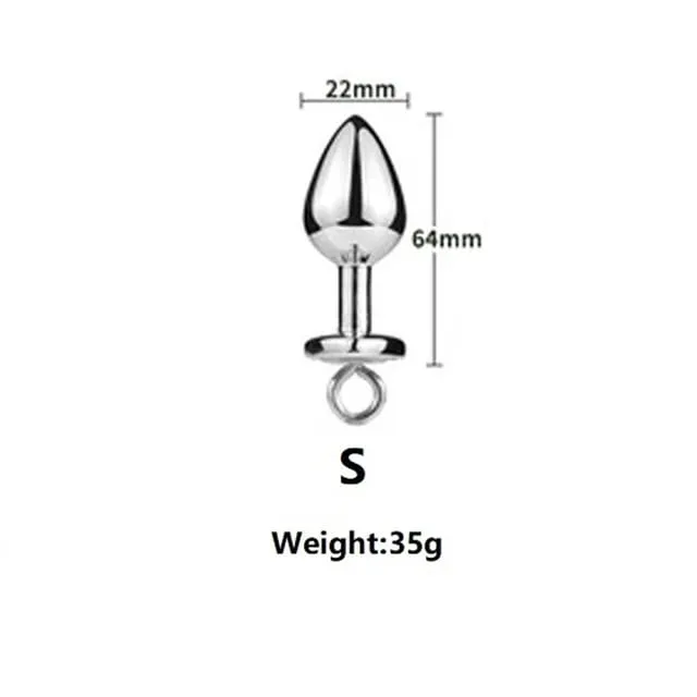 Perline anali in metallo di piccole dimensioni Butt Plug Mini Arcobaleno Butt plug in oro rosa Gioielli in cristallo Trainer Dildo anale Masturbazione Giocattolo del sesso