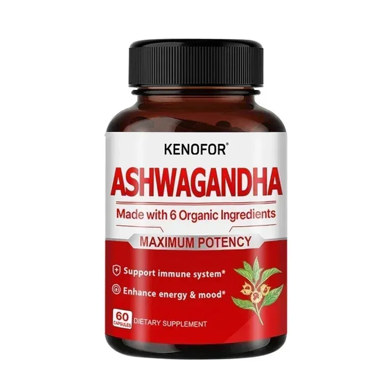 有機 Ashwagandha - 120 粒素食膠囊純有機 Ashwagandha 粉末和根提取物 - 緩解壓力改善情緒