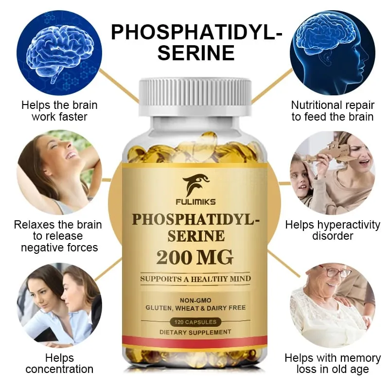 Phosphatidylserine Capsules Boosts Brain Vitality Improves Focus Memory Learning Ability & Daily Cognitive Health