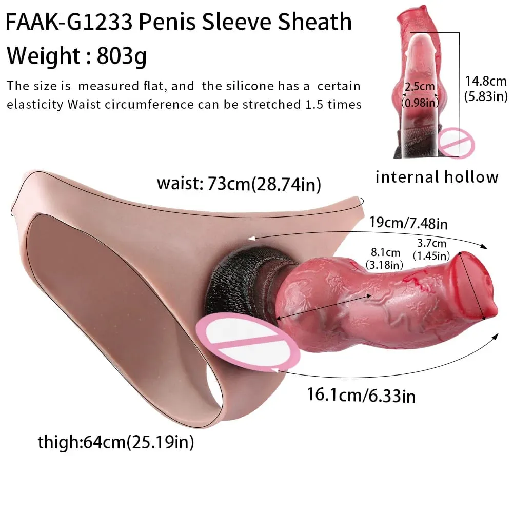 Big Knot Hollow Dildo Pants Adult Men Strap-On Penis Sleeve насадка на член Underwear For Couples Sex Pleasure Erotic Goods