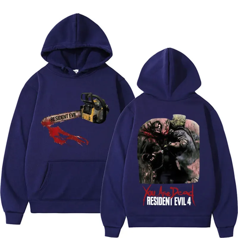 Resident Evil Requiem You Are Dead Merch Hoodies Men's Clothing Harajuku Gothic Sweatshirts Casual Fleece Long Sleeve Pullovers