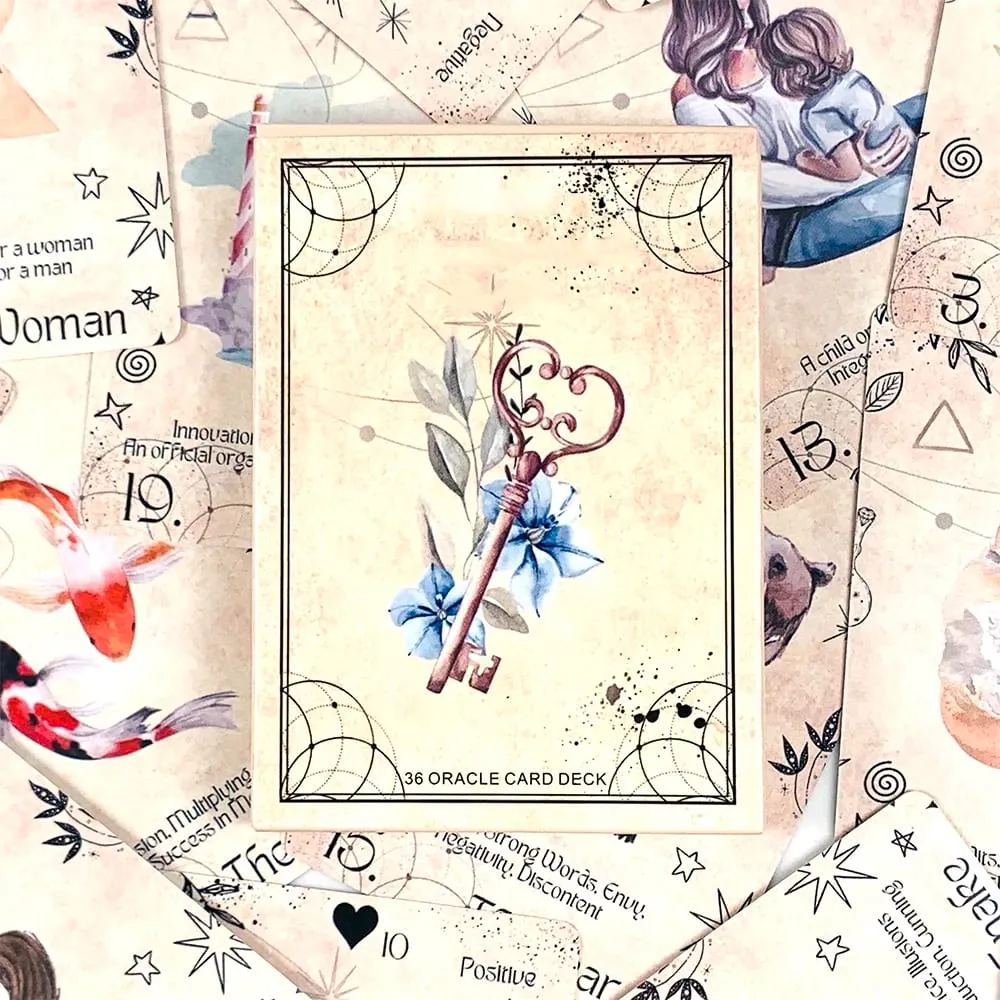 Hot-selling Oracle Cards Board Game English Version 36 Card Deck Beautifully Illustrated Fate Divination Cards Game For Family