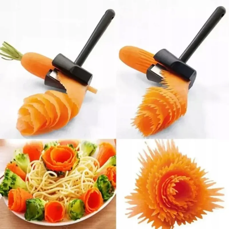 1pc Portable Vegetable Spiralizer Slicer Handheld Peeler Hindi kinakalawang na asero Spiral Slicer para sa Patatas Mga Tool sa Pang-cutter sa Kusina