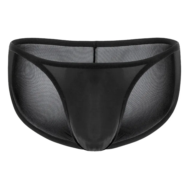 Men's Underwear Transparent Breathable Panties Male Low-waist High Fork Briefs