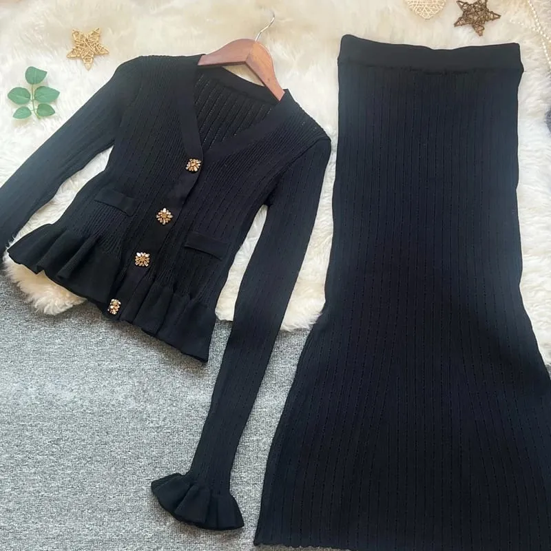 Yuoomuoo marca moda de uma peça de malha maxi vestido feminino elegante com decote em v babados cintura fina bodycon camisola vestido de festa