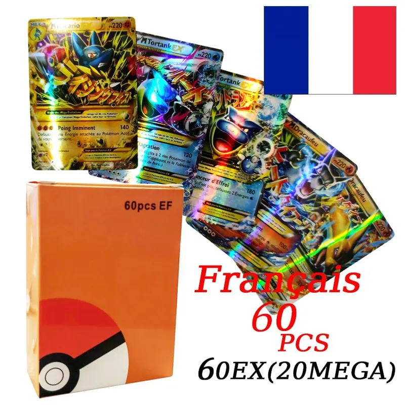 2025 New French Pokemon Cards VMAX V EX GX MEGA VSTAR Carte Collection Battle Trainer Children's Christmas Toys Gift