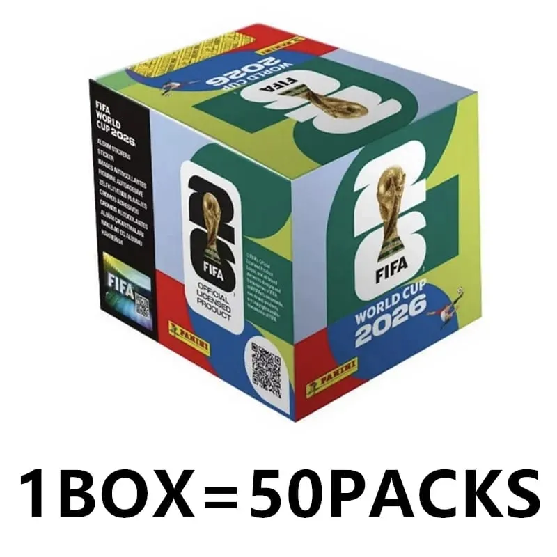 Panini 2026 FIFA World Cup Official Sticker Collection Box - Licensed Full Box with Sticker Album Authentic Football Player