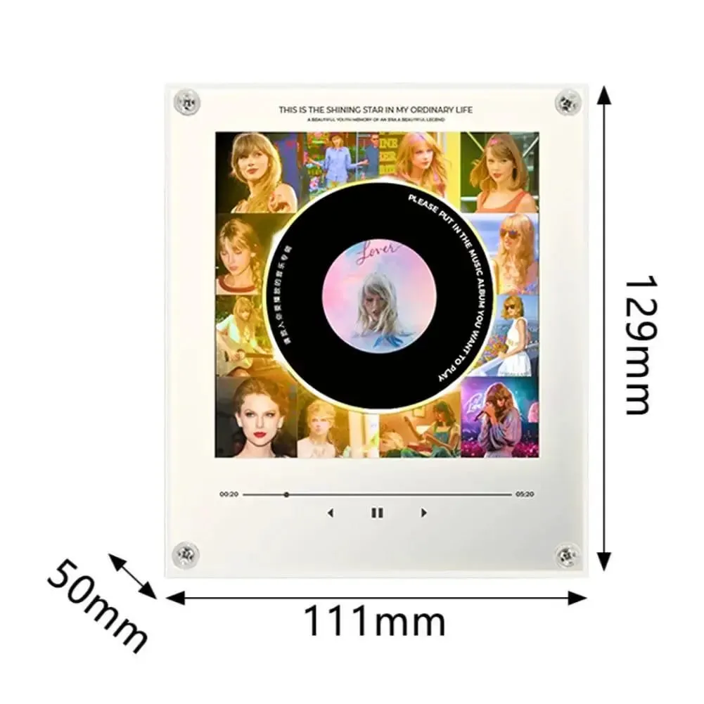 NFC Music Player Refrigerator Magnetic Sticker Acrylic Rotary Disc Machine Automatic Singing Song Players for Fridge Night Light