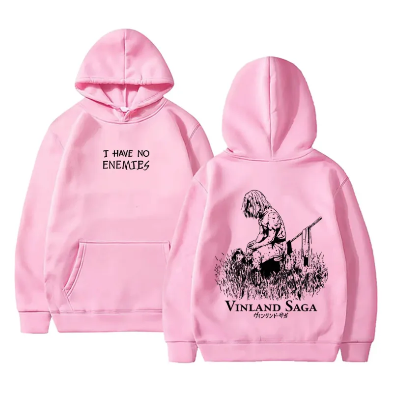 Anime Vinland Saga Thorfinn I Have No Enemies Graphic Hoodie Men's Women Manga Casual Oversized Hoodies Male Vintage Streetwear