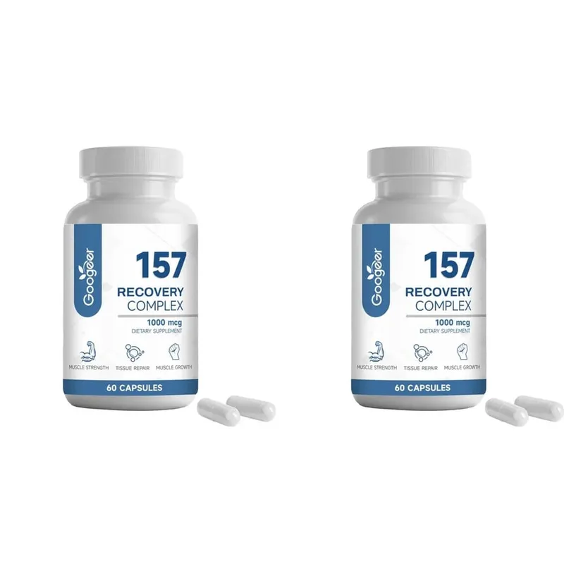 Googeer 157 Recovery Complex Capsules for Muscle Strength and Tissue Repair L-Lysine Amino Acid Blend Daily 60 Capsules