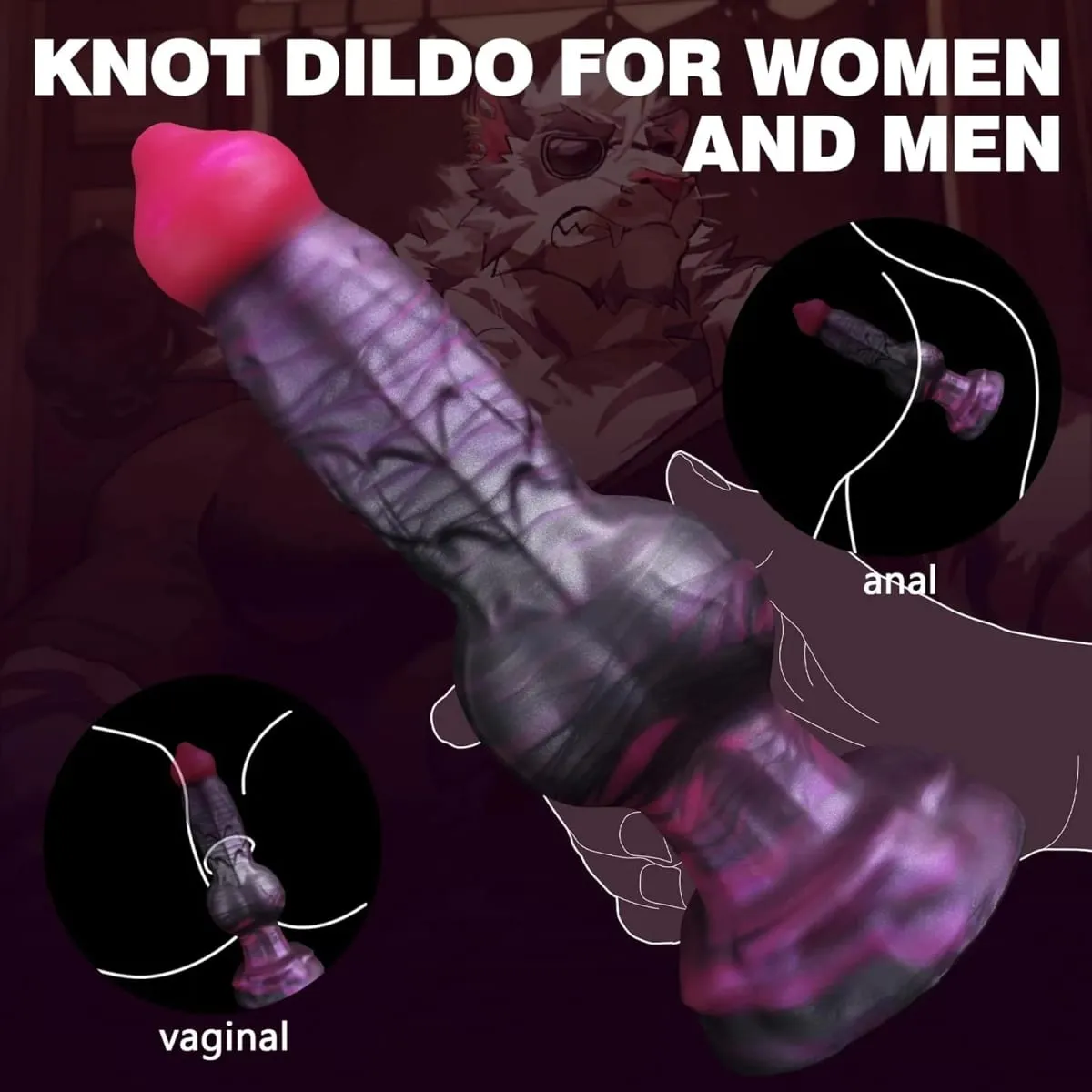 9 "lobo pênis anal plug brinquedo sexo feminino iniciante cão nó vibrador realista silicone animal com forte ventosa fantasia monstro