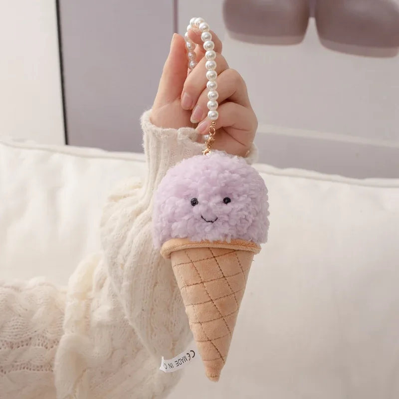 Lindo dibujo animado helado juguete de peluche comida rellena Snack almohada cojín cono niños juguetes Kawaii decoración de la habitación regalo de cumpleaños para niños