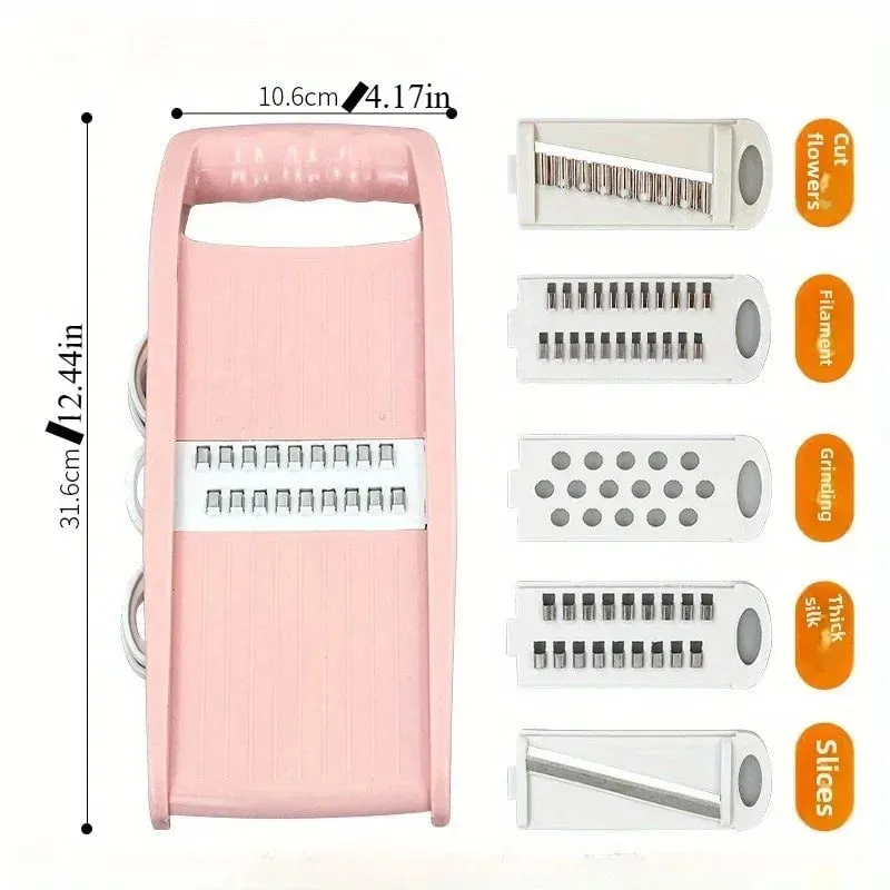 Mandoline Slicer for Kitchen 5-in-1 Mandoline Food Slicer Potato/Cheese/Vegetable/Carrot/Cucumber Grater