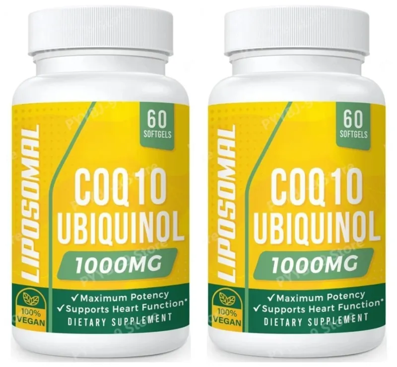 CoQ10 Ubiquinol 1000 mg vegane Kapseln 60 CT liposomales hochabsorbierendes Coenzym Q10 für die tägliche Unterstützung der Herzenergie und Antioxidantien
