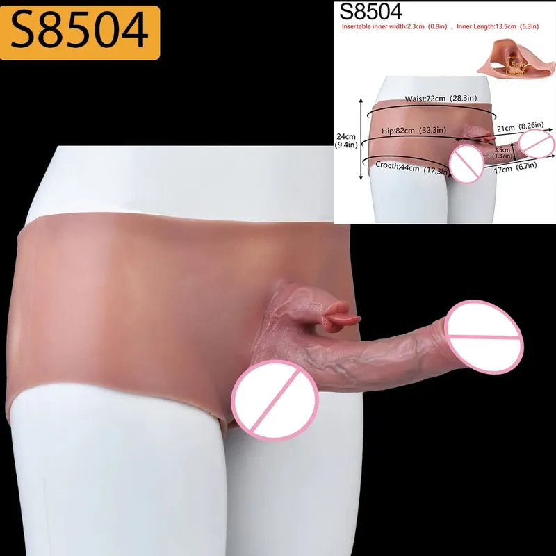 Strap-On Lifelike Penis Cover насадка на член Large Hollow DildoPants Intimate Adult Sex Toy for Couples Sex