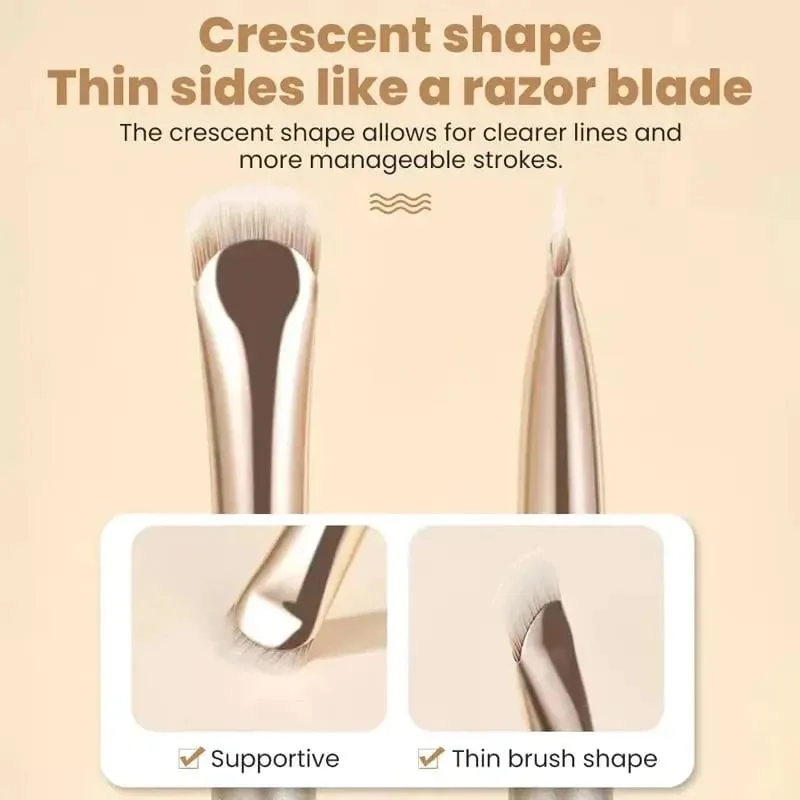 Sharp Thin Small Eye Cosmetic Tools 2/1pcs Curved Eyeliner Makeup Brushes Eye Makeup Smudge Tools Precision Soft Eyeshadow Brush