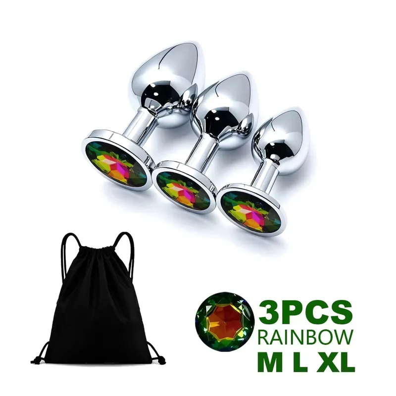 5 Size Metal Anal Plug Butt Plug Sex Toy Butt Toy for Women Men Couples Adult Game Masturbator Anal Diamond Sex Toys