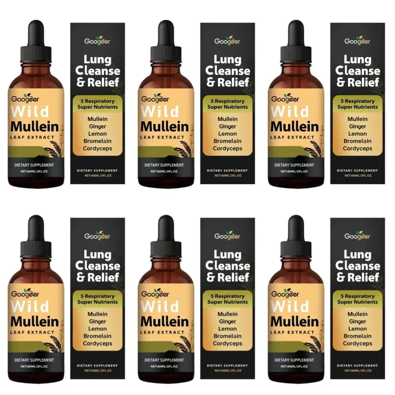 Mullein Leaf Extract Liquid Drops Comprehensive Herbal Wellness Support Natural Daily Dietary Supplement Daily Care 60ml