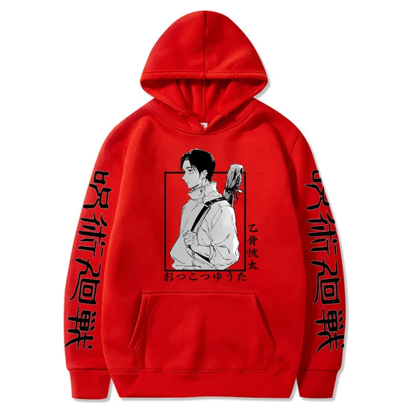 Okkotsu Yuta Graphic Hoodies Anime Jujutsu Kaisen Vintage Oversized Hooded Hip Hop Long Sleeves Cotton Hoodie Men Women Clothes