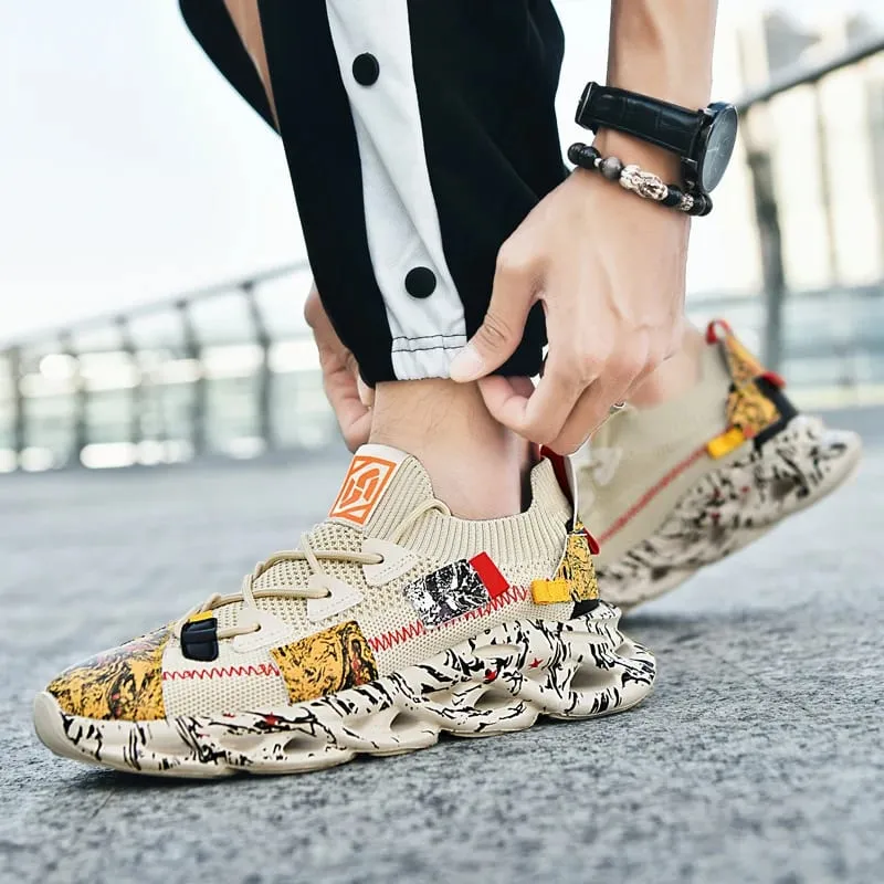 Men's Casual Sneakers Breathable Luxury Trainer Race Shoes Fashion Loafers Running Shoes for Male