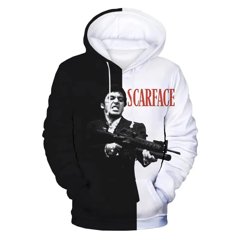 Scarface Movie 3D Print Hoodies Men Women Fashion Streetwear Oversized Sweatshirts Hoodie Male Pullovers Tracksuit Man Clothing