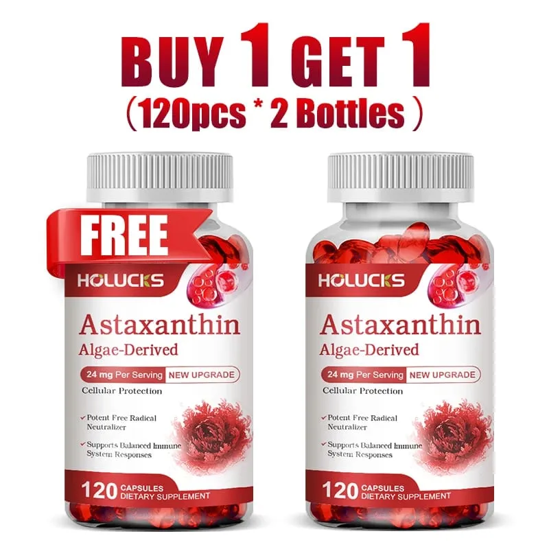 Mua 1 Tặng 1! Astaxanthin 24mg Bổ Sung Cho Da & Mắt Chống Lão Hóa & Chống Tia UV Giảm Mệt Mỏi Mắt Không GMO