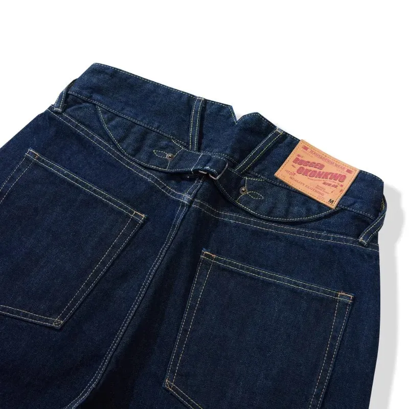 100% Cotton Raw Japanese Selvedge Denim Jeans | 14.75oz Heavyweight Straight Leg | American Vintage Workwear Style OKONKWO