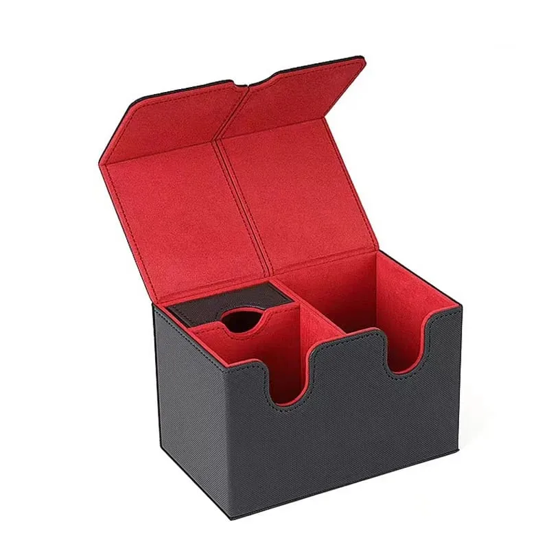 Card Storage Box Card Box Big Case Mezzanine Storage Box Top Side Installation Toys Games Collection Card for Trading