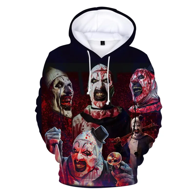 Horror Movie Terrifier 3D Print Hoodies Men Women Casual Streetwear Fashion Hoodie Sweatshirts Pullovers Tracksuits Man Clothing