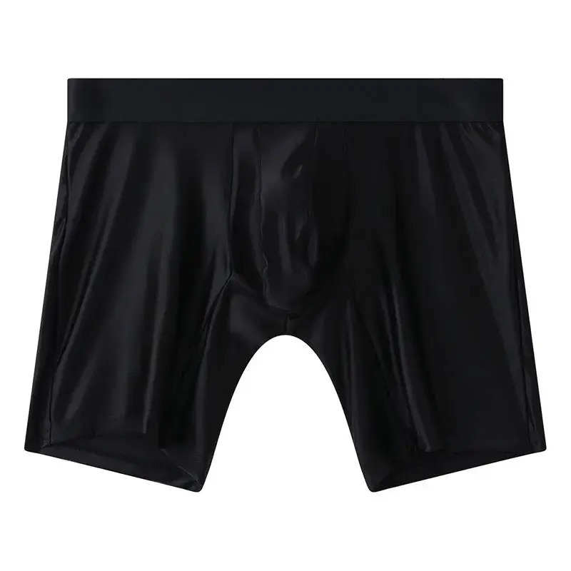 M-xxl Mens Underwear Boxers Solid U Pouch Panties Para sa Lalaki Extended Leg Boxer Shorts Homme Middle Waist Sports Underpants Lalaki